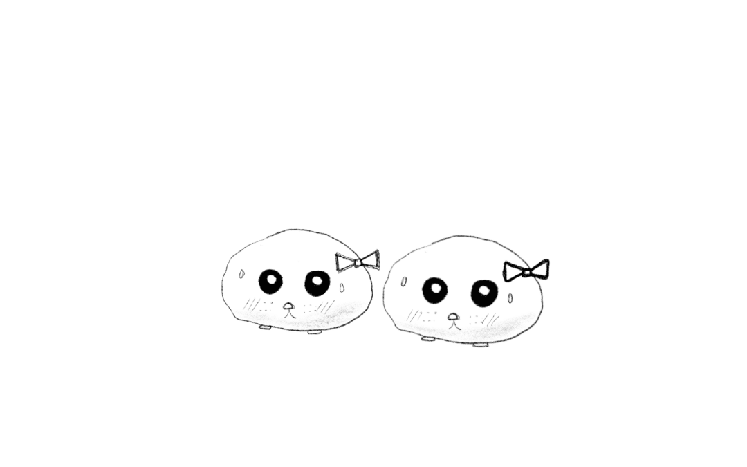 Two hamsters in bows that are best friends